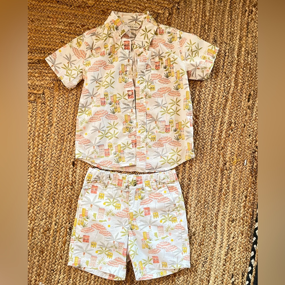 SOLD tropical Print Kids matching sets